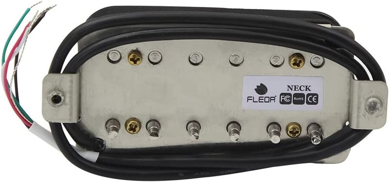 FLEOR Alnico 2 Humbucker Pickup 7-8K Electric Guitar Pickup Neck Humbucker, Black - Image 3